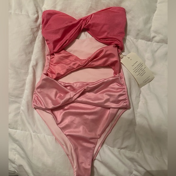 Baobab ola pink one piece swimsuit. - Picture 3 of 3